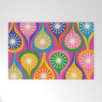 Colorful Mid Century Modern Atomic Drops Fun Retro Pattern Welcome Mat Gallery Image 1