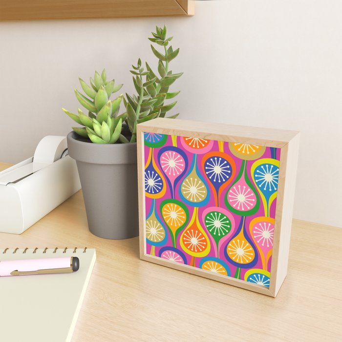 Colorful Mid Century Modern Atomic Drops Fun Retro Pattern Mini Art Print Gallery Image 2