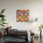Colorful Mid Century Modern Atomic Drops Fun Retro Pattern Wood Wall Art Gallery Image 2