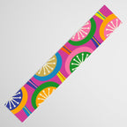 Colorful Mid Century Modern Atomic Drops Fun Retro Pattern Table Runner Gallery Image 3