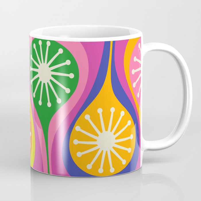 Colorful Mid Century Modern Atomic Drops Fun Retro Pattern Coffee Mug Gallery Image 1