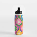 Colorful Mid Century Modern Atomic Drops Fun Retro Pattern Water Bottle Gallery Image 2