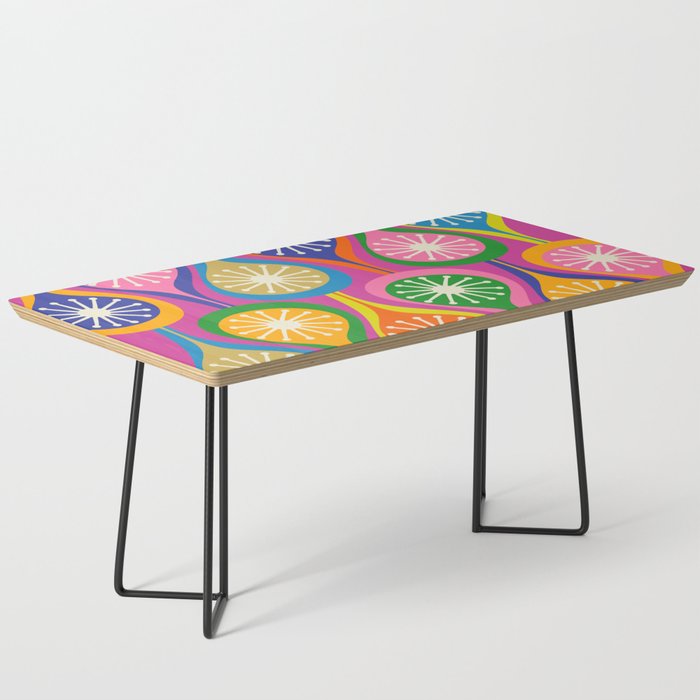 Colorful Mid Century Modern Atomic Drops Fun Retro Pattern Coffee Table Gallery Image 1
