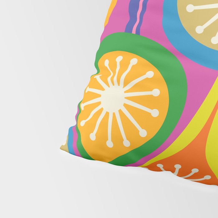 Colorful Mid Century Modern Atomic Drops Fun Retro Pattern Pillow Sham Gallery Image 4
