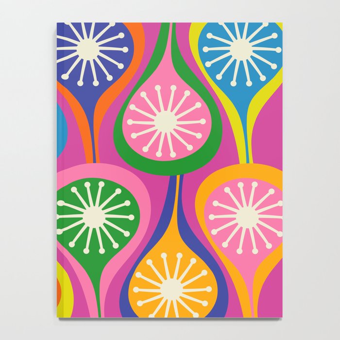 Colorful Mid Century Modern Atomic Drops Fun Retro Pattern Notebook Gallery Image 4