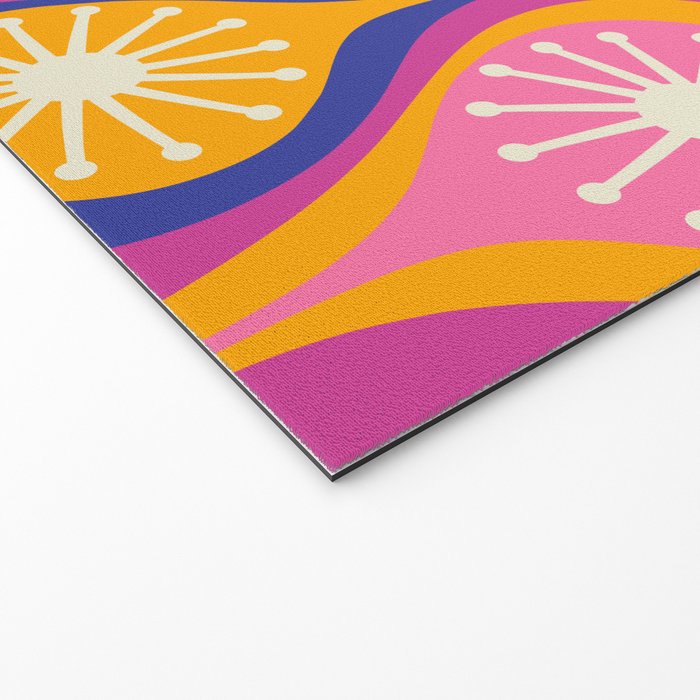 Colorful Mid Century Modern Atomic Drops Fun Retro Pattern Welcome Mat Gallery Image 2