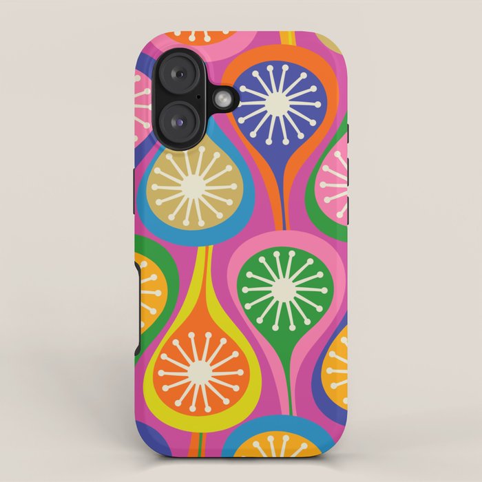 Colorful Mid Century Modern Atomic Drops Fun Retro Pattern iPhone Case Gallery Image 1