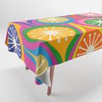 Colorful Mid Century Modern Atomic Drops Fun Retro Pattern Tablecloth Gallery Image 1