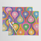 Colorful Mid Century Modern Atomic Drops Fun Retro Pattern Placemat Gallery Image 1