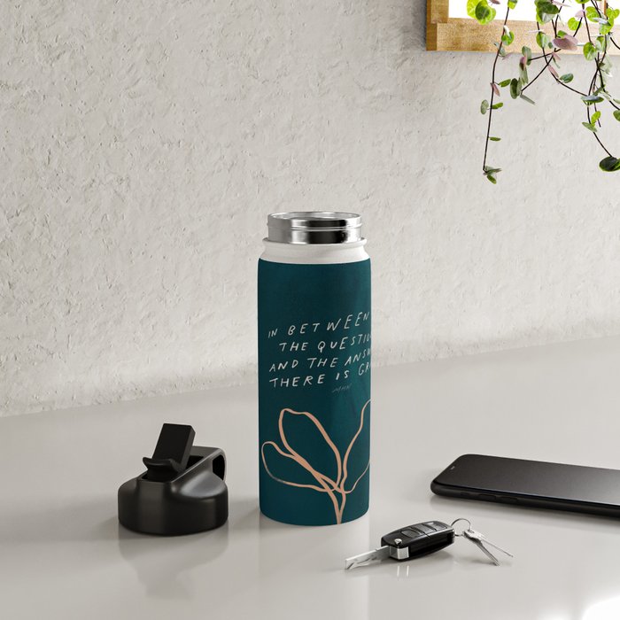 "In Between The Questions And The Answers, There Is Grace." Water Bottle Gallery Image 4