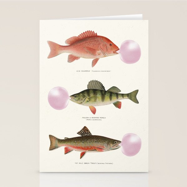 Bubblegum Fish Stationery Card Gallery Image 2