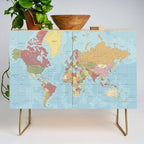 World Map Credenza Gallery Image 1