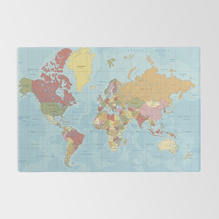 World Map Rug Gallery Image 2