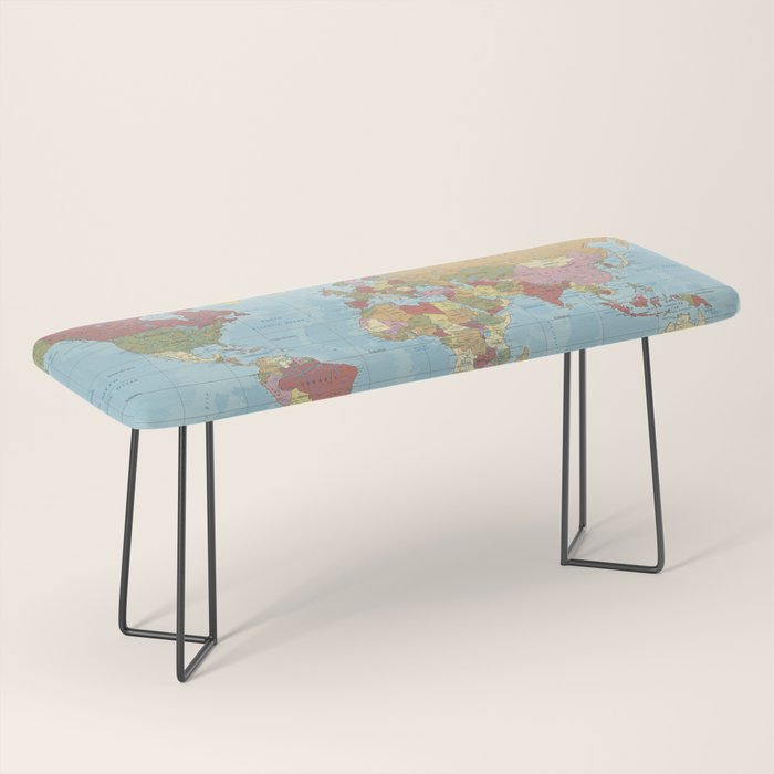 World Map Bench Gallery Image 1