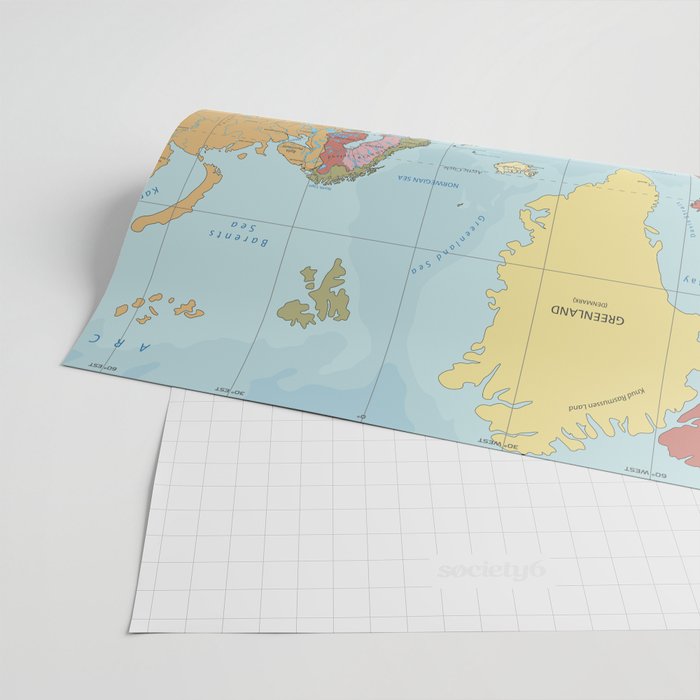World Map Wrapping Paper Gallery Image 2