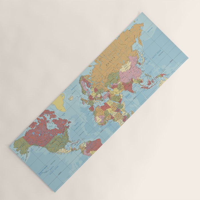 World Map Yoga Mat Gallery Image 1