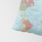 World Map Pillow Sham Gallery Image 4