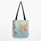 World Map Tote Bag Gallery Image 2