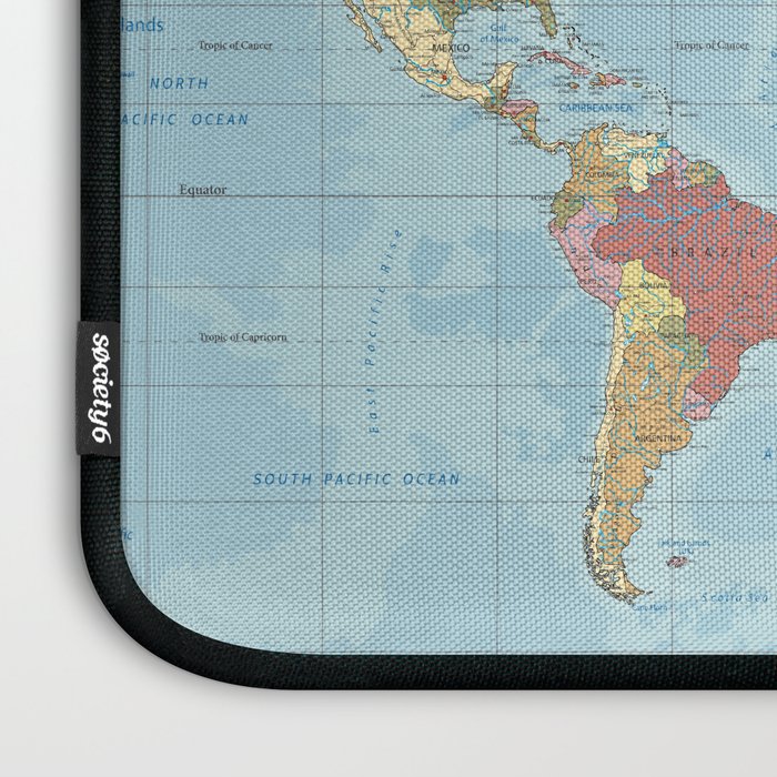 World Map Laptop Sleeve Gallery Image 3