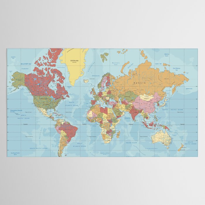 World Map Tablecloth Gallery Image 2