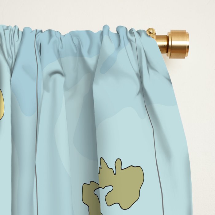 World Map Window Curtain Gallery Image 2
