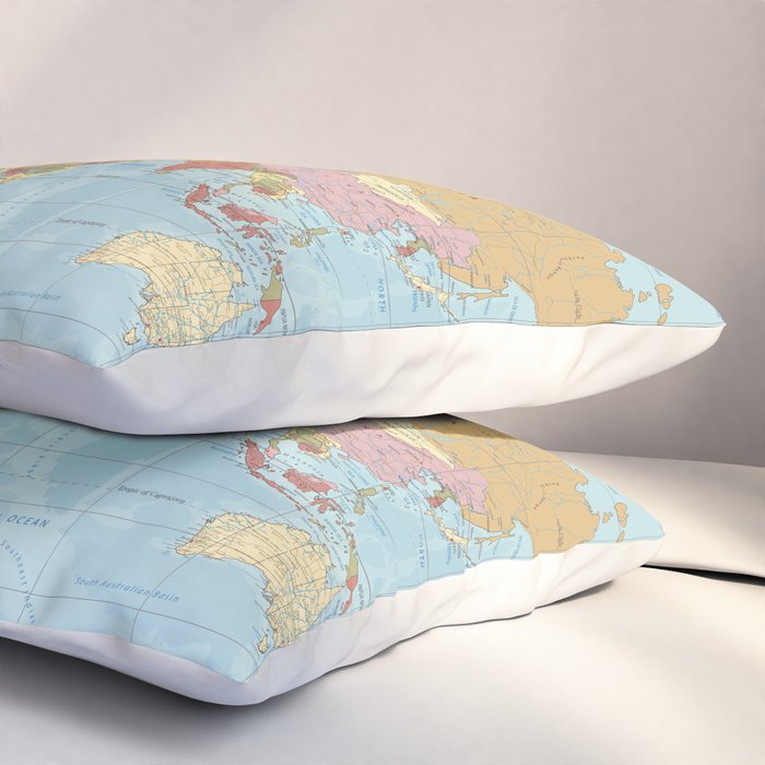 World Map Pillow Sham Gallery Image 3
