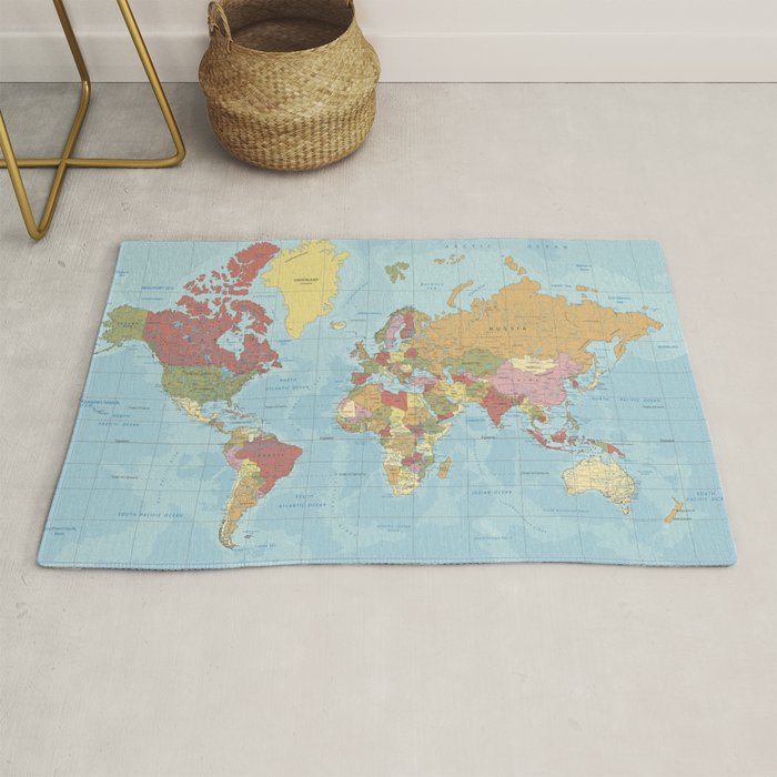 World Map Rug Gallery Image 1