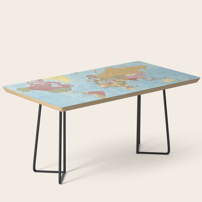 World Map Coffee Table Gallery Image 1