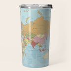 World Map Travel Mug Gallery Image 2