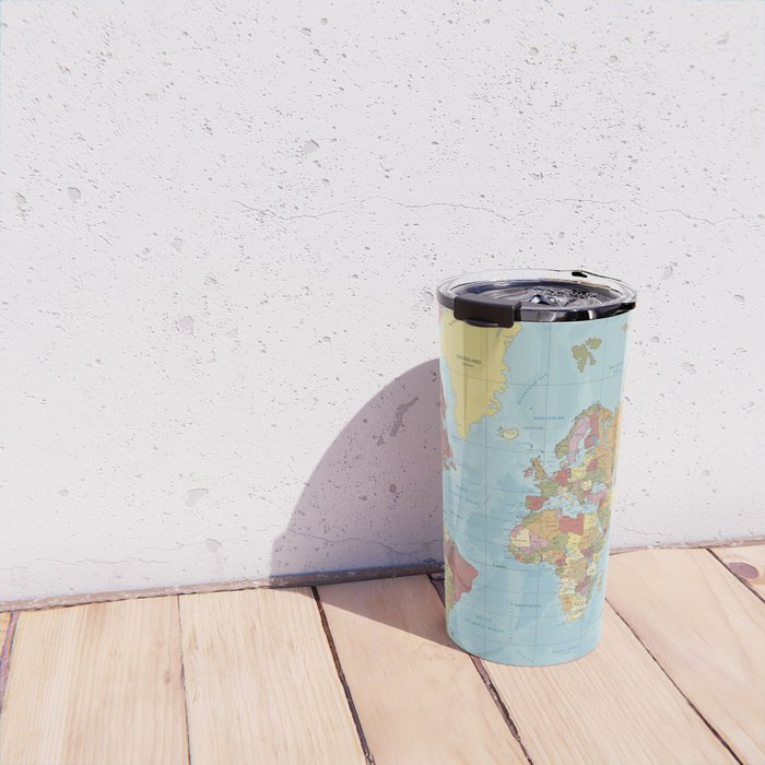 World Map Travel Mug Gallery Image 4