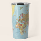 World Map Travel Mug Gallery Image 1