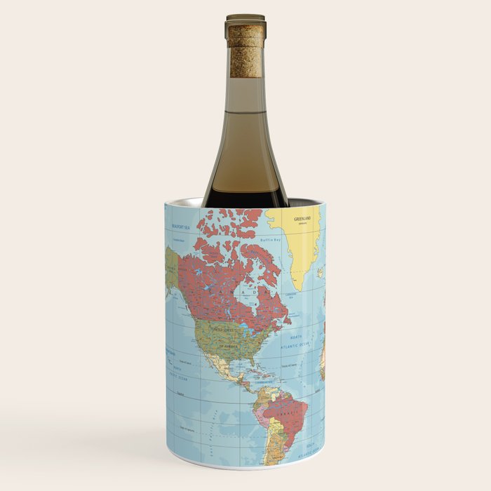 World Map Wine Chiller Gallery Image 2