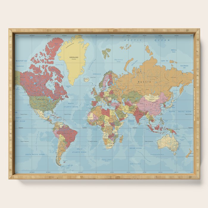 World Map Serving Tray Gallery Image 1