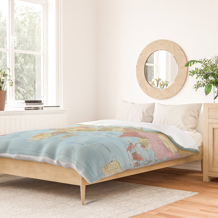 World Map Duvet Cover Gallery Image 2