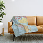 World Map Throw Blanket Gallery Image 1