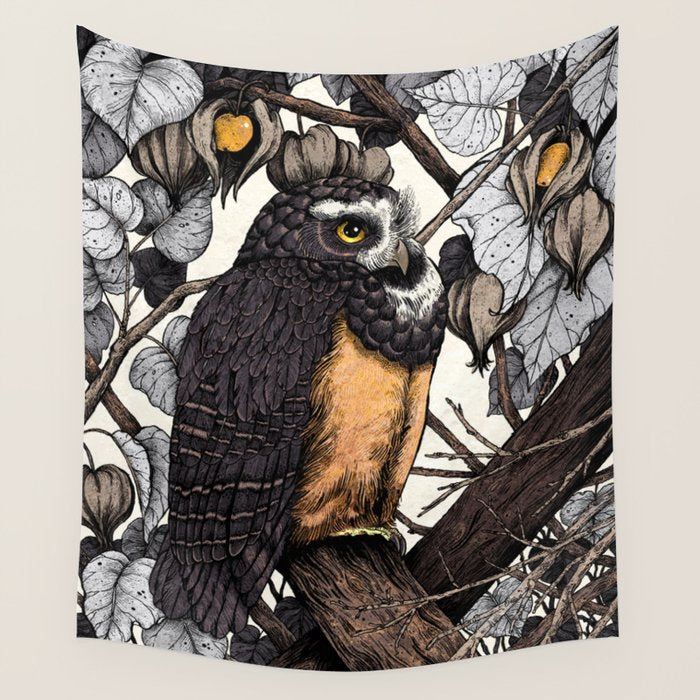 Spectacled Owl Wall Tapestry Gallery Image 4