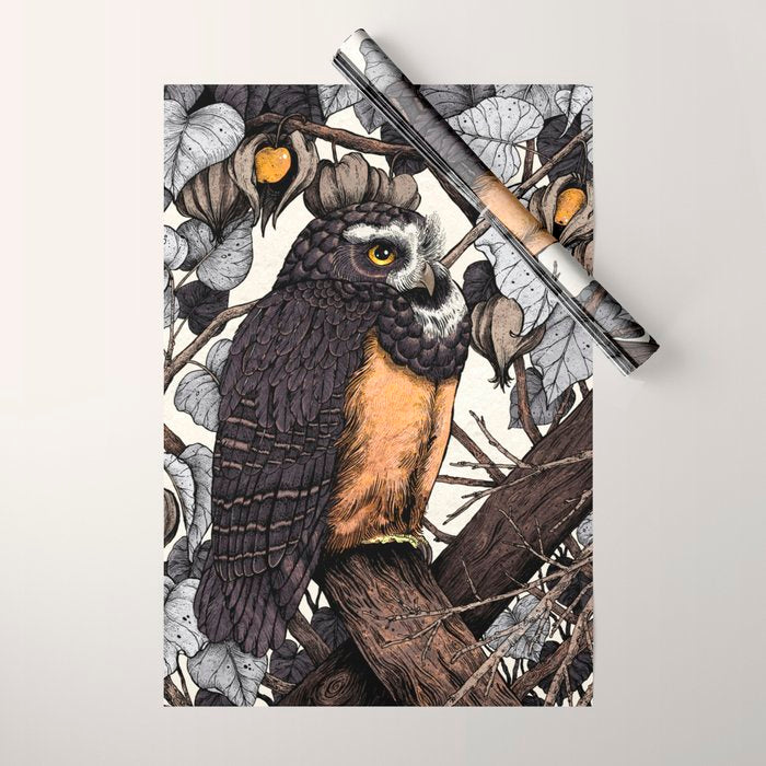 Spectacled Owl Wrapping Paper Gallery Image 1