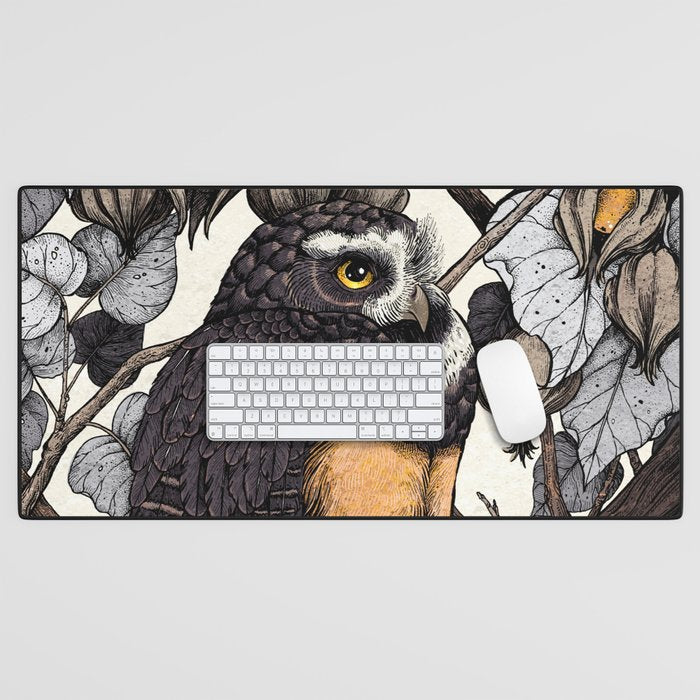 Spectacled Owl Desk Mat Gallery Image 1