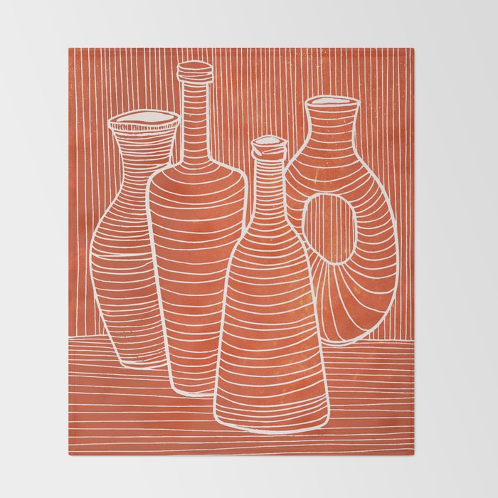 VASES 01: Terracotta Edition Throw Blanket Gallery Image 2