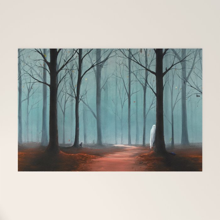 Halloween Forest Scene 2023 Welcome Mat Gallery Image 1