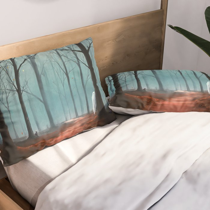 Halloween Forest Scene 2023 Pillow Sham Gallery Image 2