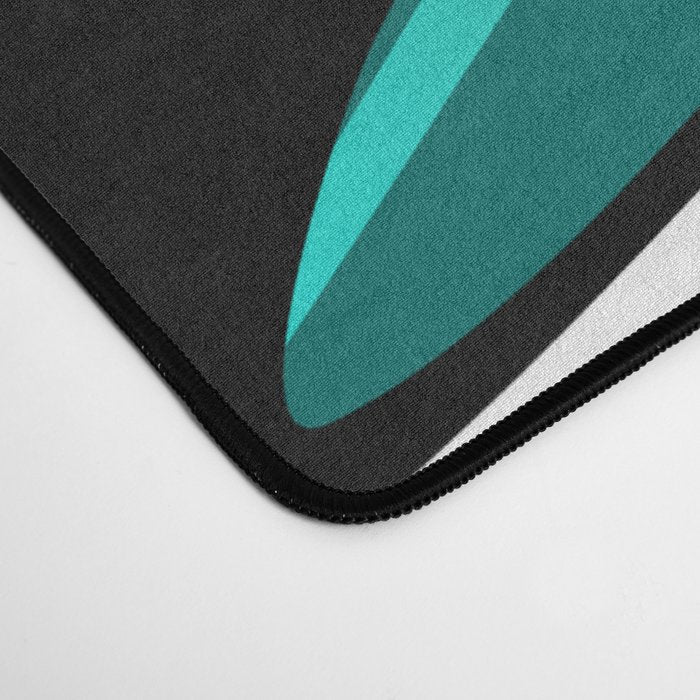 Liquify - Brown, Turquoise, Teal, Black, White Desk Mat Gallery Image 4