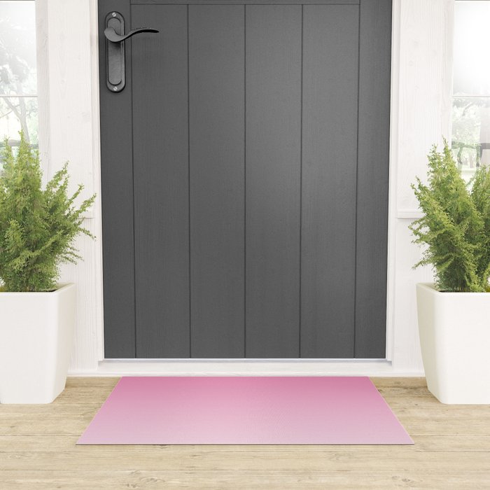 Dreamy Pink Ombre Gradient Welcome Mat Gallery Image 3