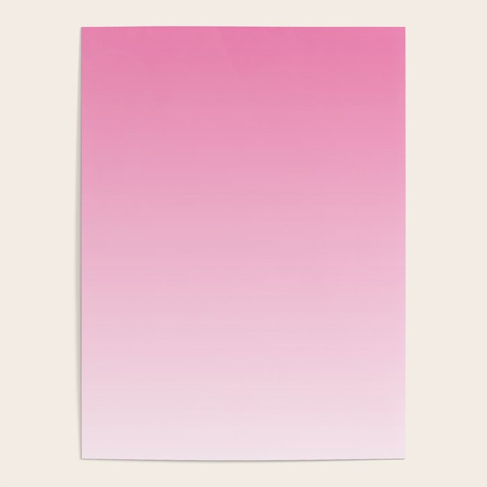 Dreamy Pink Ombre Gradient Poster Gallery Image 4