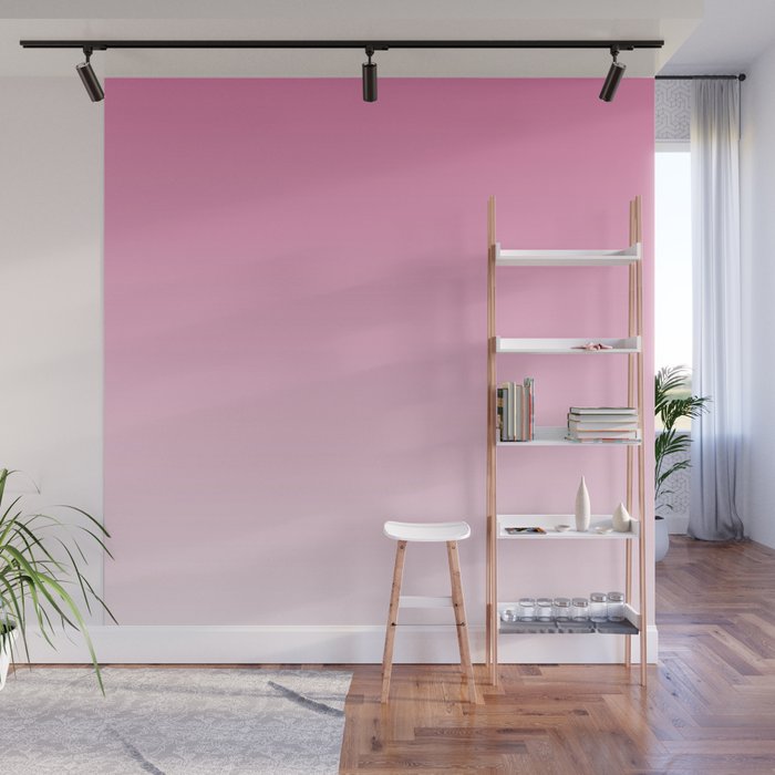 Dreamy Pink Ombre Gradient Wall Mural Gallery Image 1