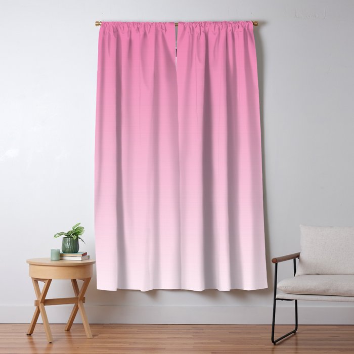 Dreamy Pink Ombre Gradient Window Curtain Gallery Image 1