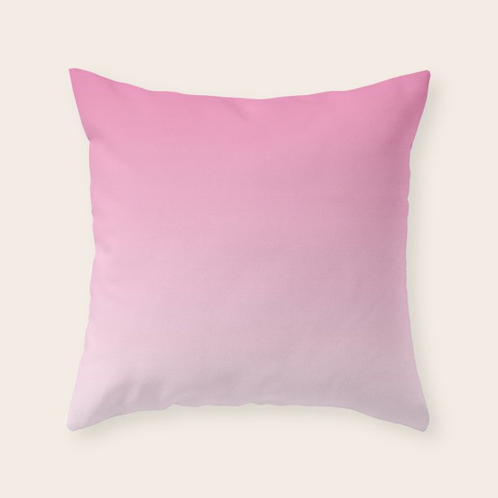 Dreamy Pink Ombre Gradient Throw Pillow Gallery Image 6