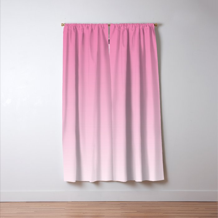 Dreamy Pink Ombre Gradient Window Curtain Gallery Image 3