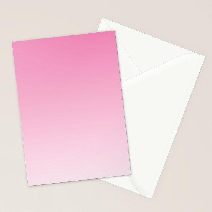 Dreamy Pink Ombre Gradient Stationery Card Gallery Image 2
