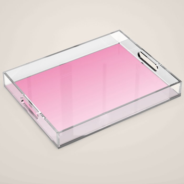 Dreamy Pink Ombre Gradient Acrylic Tray Gallery Image 1